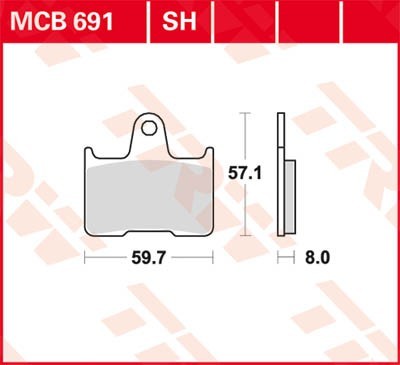 TRW Lucas Scheiben Bremsbelag MCB691