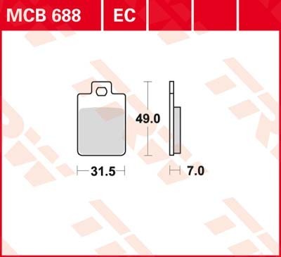 TRW Lucas Scheiben Bremsbelag MCB688EC (50VP)