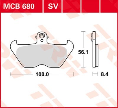 TRW Lucas Scheiben Bremsbelag MCB680SV