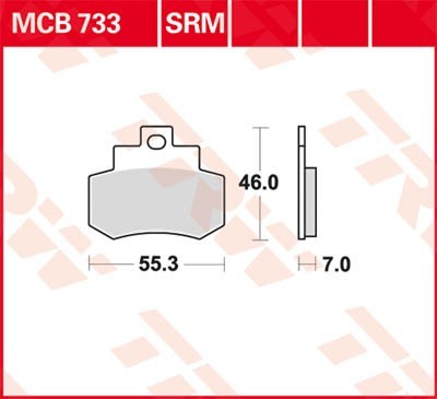 TRW Lucas Scheiben Bremsbelag MCB733SRM