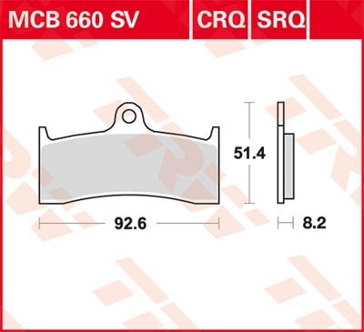 TRW Lucas Scheiben Bremsbelag MCB660SV