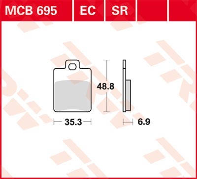 TRW Lucas Scheiben Bremsbelag MCB695EC