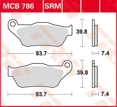 TRW Lucas Scheiben Bremsbelag MCB786