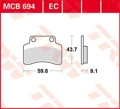 TRW Lucas Scheiben Bremsbelag MCB694