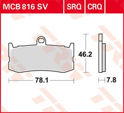 TRW Lucas Scheiben Bremsbelag MCB816SRQ