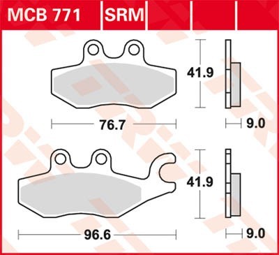 TRW Lucas Scheiben Bremsbelag MCB771SRM