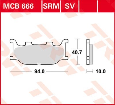 TRW Lucas Scheiben Bremsbelag MCB666SRM