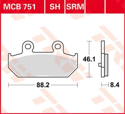 TRW Lucas Scheiben Bremsbelag MCB751