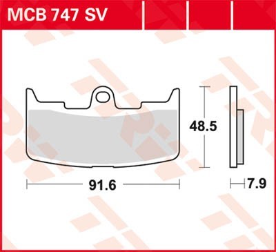 TRW Lucas Scheiben Bremsbelag MCB747SV