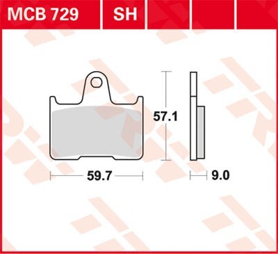 TRW Lucas Scheiben Bremsbelag MCB729SH