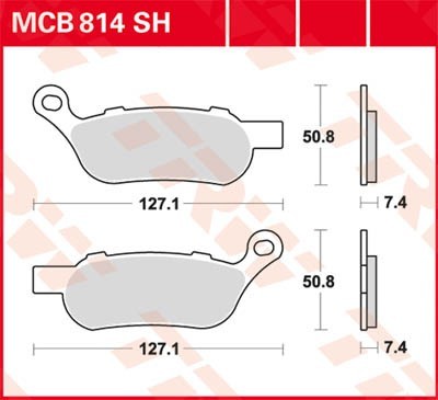 TRW Lucas Scheiben Bremsbelag MCB814SH