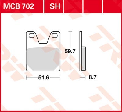 TRW Lucas Scheiben Bremsbelag MCB702SH