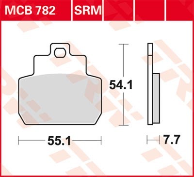 TRW Lucas Scheiben Bremsbelag MCB782SRM