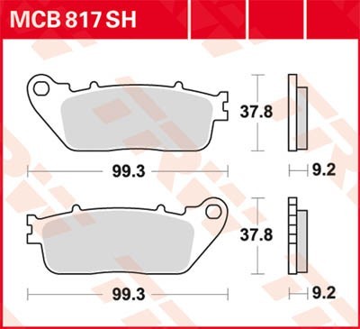 TRW Lucas Scheiben Bremsbelag MCB817SH