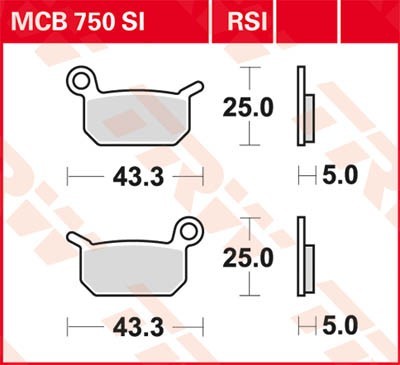 TRW Lucas Scheiben Bremsbelag MCB750SI