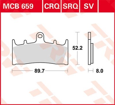 TRW Lucas Scheiben Bremsbelag MCB659SRQ