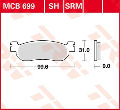 TRW Lucas Scheiben Bremsbelag MCB699SH