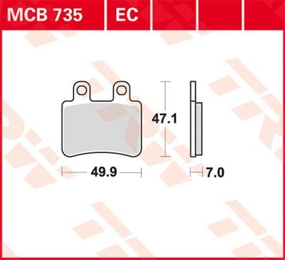 TRW Lucas Scheiben Bremsbelag MCB735EC