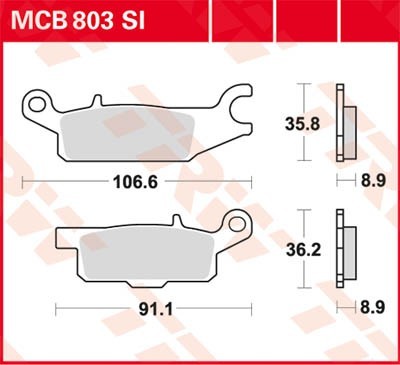 TRW Lucas Scheiben Bremsbelag MCB803SI