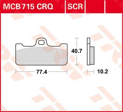 TRW Lucas Scheiben Bremsbelag MCB715CRQ