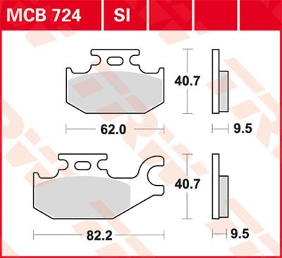 TRW Lucas Scheiben Bremsbelag MCB724