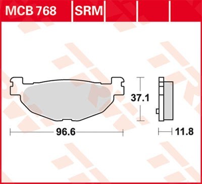 TRW Lucas Scheiben Bremsbelag MCB768