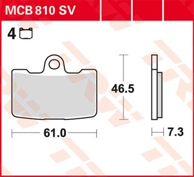 TRW Lucas Scheiben Bremsbelag MCB810SV