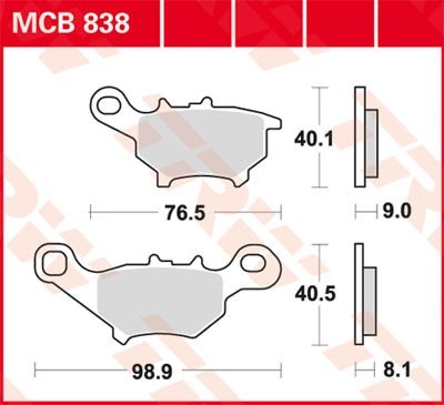 TRW Lucas Scheiben Bremsbelag MCB838