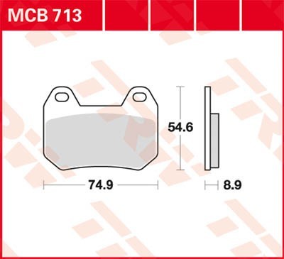 TRW Lucas Scheiben Bremsbelag MCB713