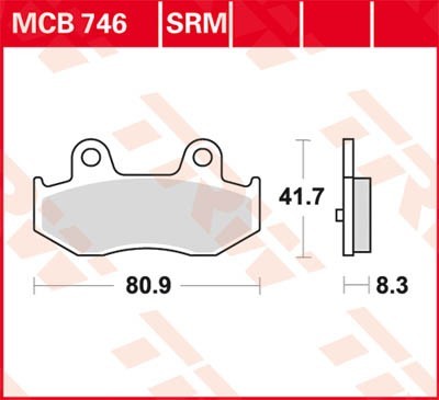 TRW Lucas Scheiben Bremsbelag MCB746SRM