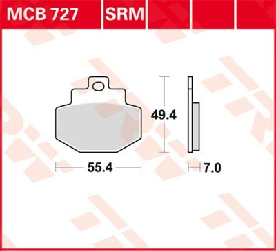 TRW Lucas Scheiben Bremsbelag MCB727SRM