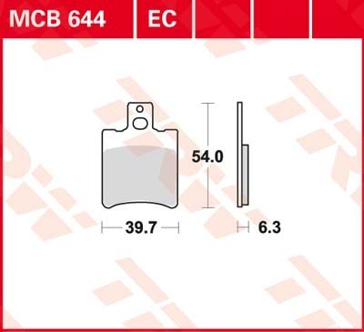 TRW Lucas Scheiben Bremsbelag MCB644EC (ab 50)