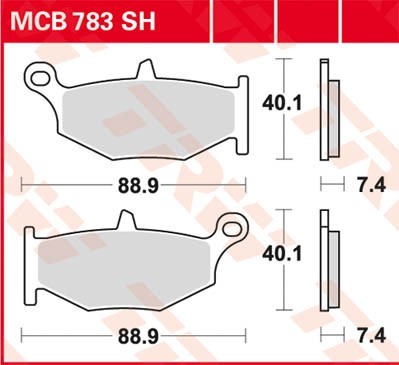 TRW Lucas Scheiben Bremsbelag MCB783SH