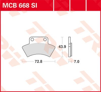 TRW Lucas Scheiben Bremsbelag MCB668SI