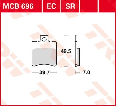 TRW Lucas Scheiben Bremsbelag MCB696