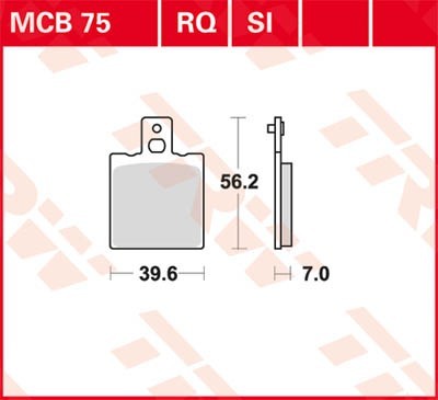 TRW Lucas Scheiben Bremsbelag MCB75