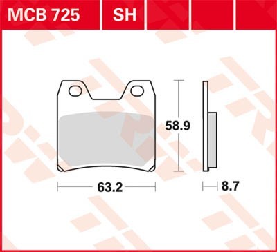 TRW Lucas Scheiben Bremsbelag MCB725