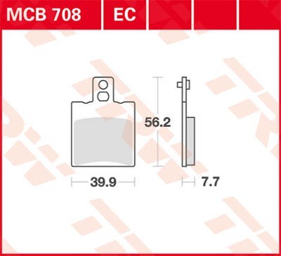 TRW Lucas Scheiben Bremsbelag MCB708EC