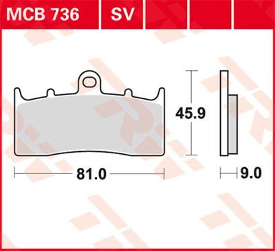 TRW Lucas Scheiben Bremsbelag MCB736SV