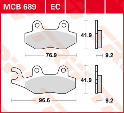 TRW Lucas Scheiben Bremsbelag MCB689EC (50VP)