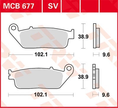 TRW Lucas Scheiben Bremsbelag MCB677SV