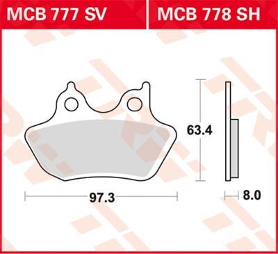 TRW Lucas Scheiben Bremsbelag MCB778SH