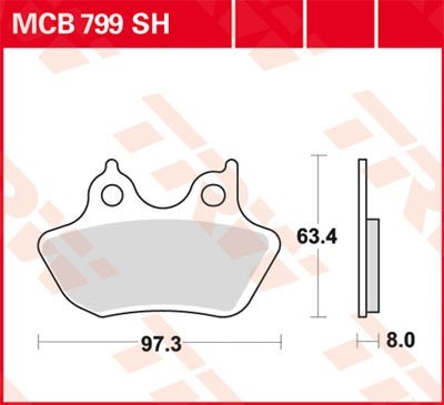 TRW Lucas Scheiben Bremsbelag MCB799SH