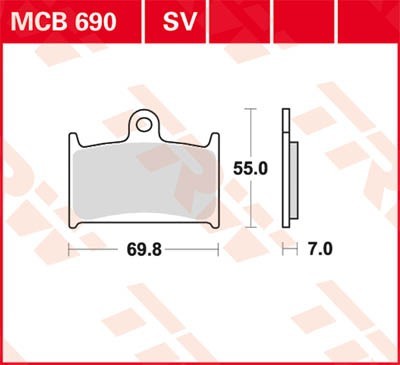 TRW Lucas Scheiben Bremsbelag MCB690SV