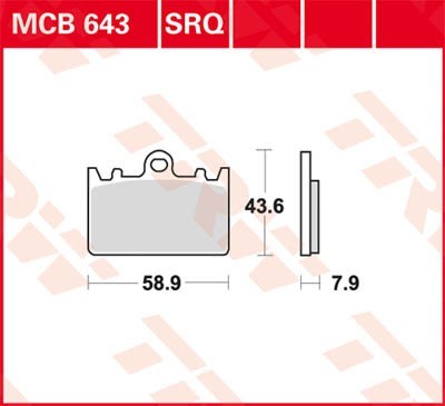 TRW Lucas Scheiben Bremsbelag MCB643SRQ