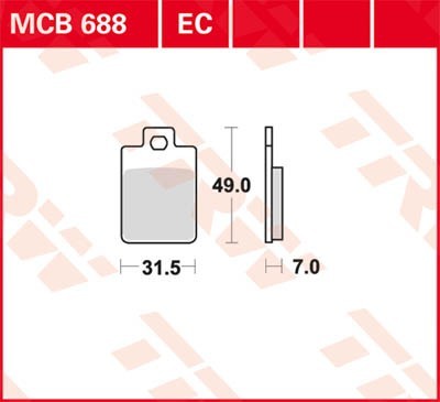 TRW Lucas Scheiben Bremsbelag MCB688EC