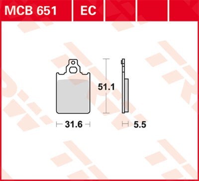 TRW Lucas Scheiben Bremsbelag MCB651EC