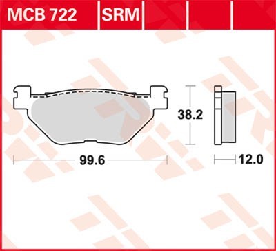 TRW Lucas Scheiben Bremsbelag MCB722