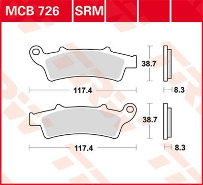 TRW Lucas Scheiben Bremsbelag MCB726