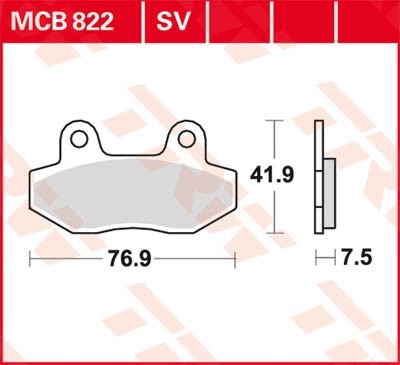 TRW Lucas Scheiben Bremsbelag MCB822SV